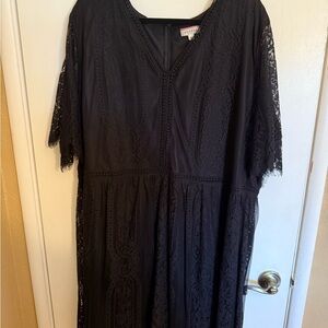 ANDREE BY UNIT Black Lace Long Sleeve Dress